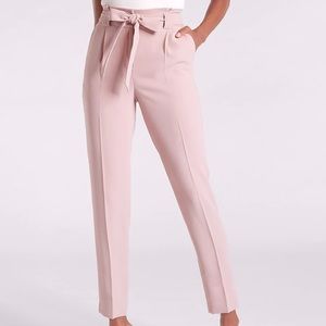 NWOT Express Paperbag Waist Blushing Mauve Pant